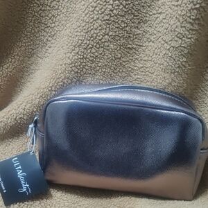 Ulta Beauty Shimmering Silver Cosmetic Pouch
